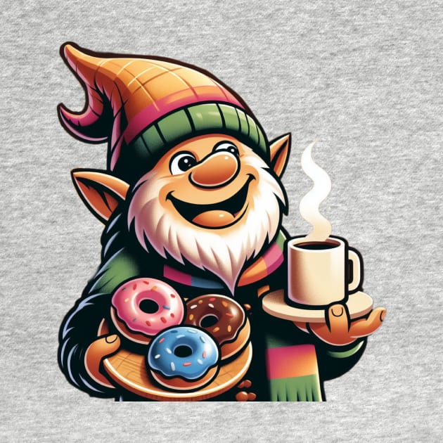 Coffee and Donut Gnome by Donut Duster Designs